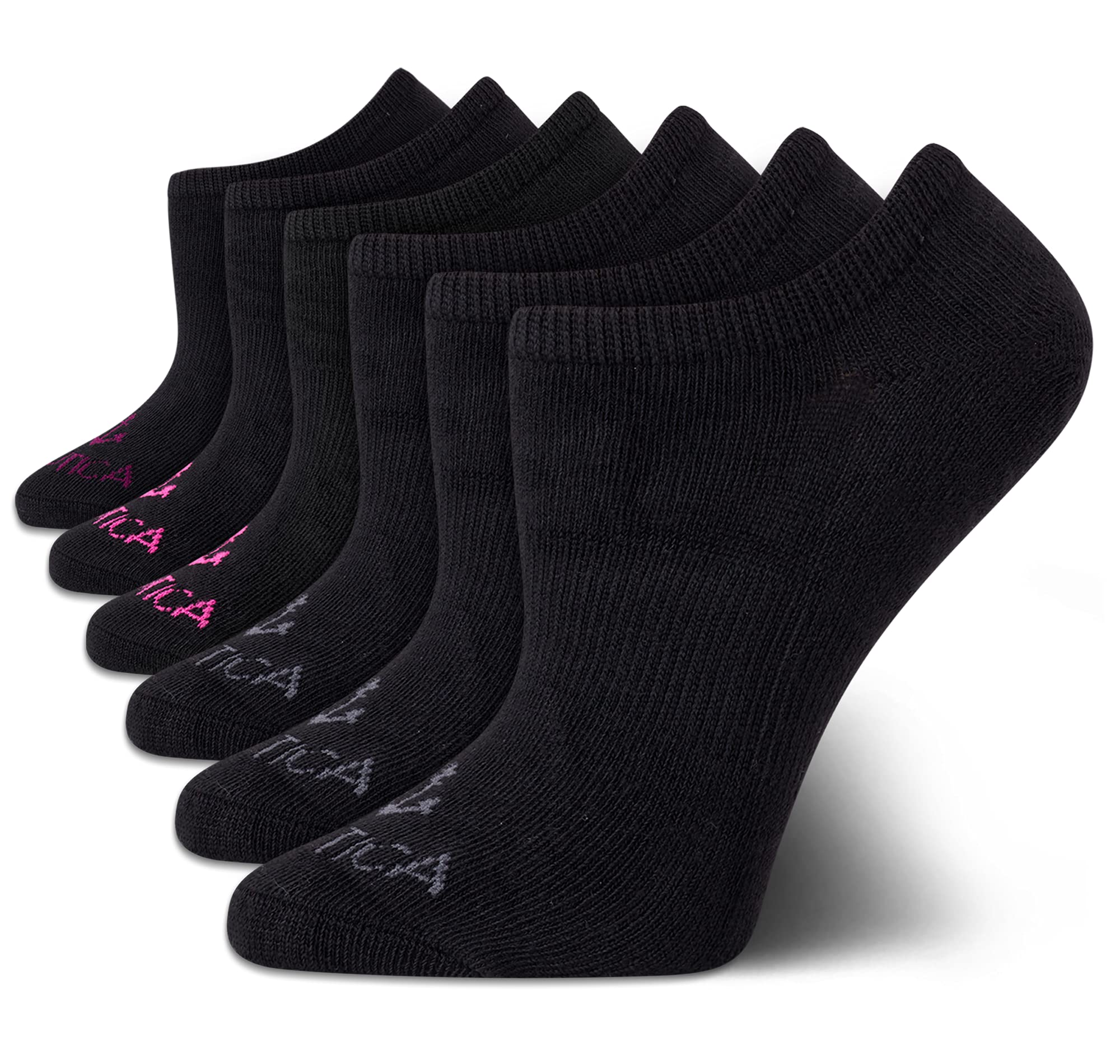 Nautica Women's No Show Stretchy Sport Liner Socks with Non Slip Grip (6 Pack)
