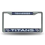 Rico Industries Tennessee Titans Bling Chrome License Plate Frame with Glitter Accent