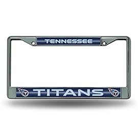 Rico Industries Tennessee Titans Bling Chrome License Plate Frame with Glitter Accent