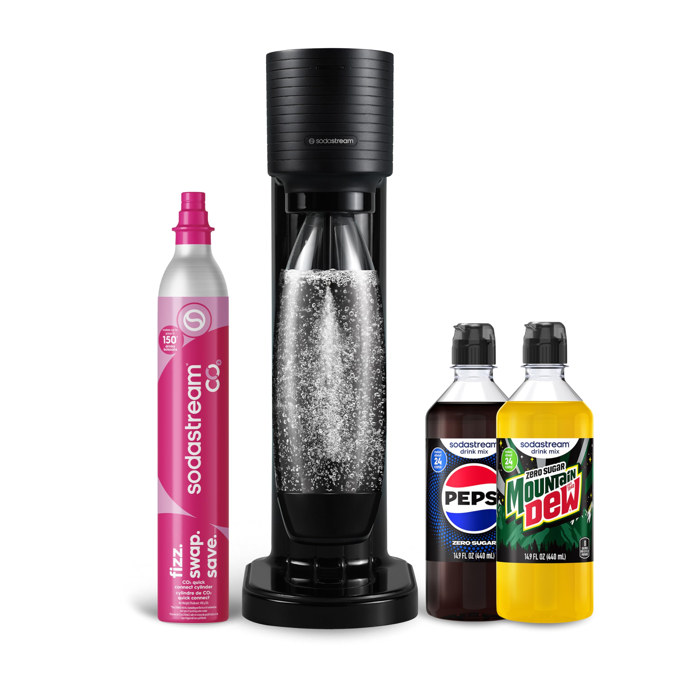 Amazon.com: SodaStream Gaia Sparkling Water Maker Bundle, Black