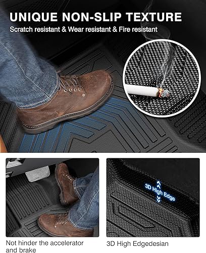 Vista 27 de Powerty Alfombras resistentes para BMW X3 2018 a 2024 y BMW X4 2019 a 2024, a medida para accesorios de X3 y X4, de elastómero termoplástico 3D