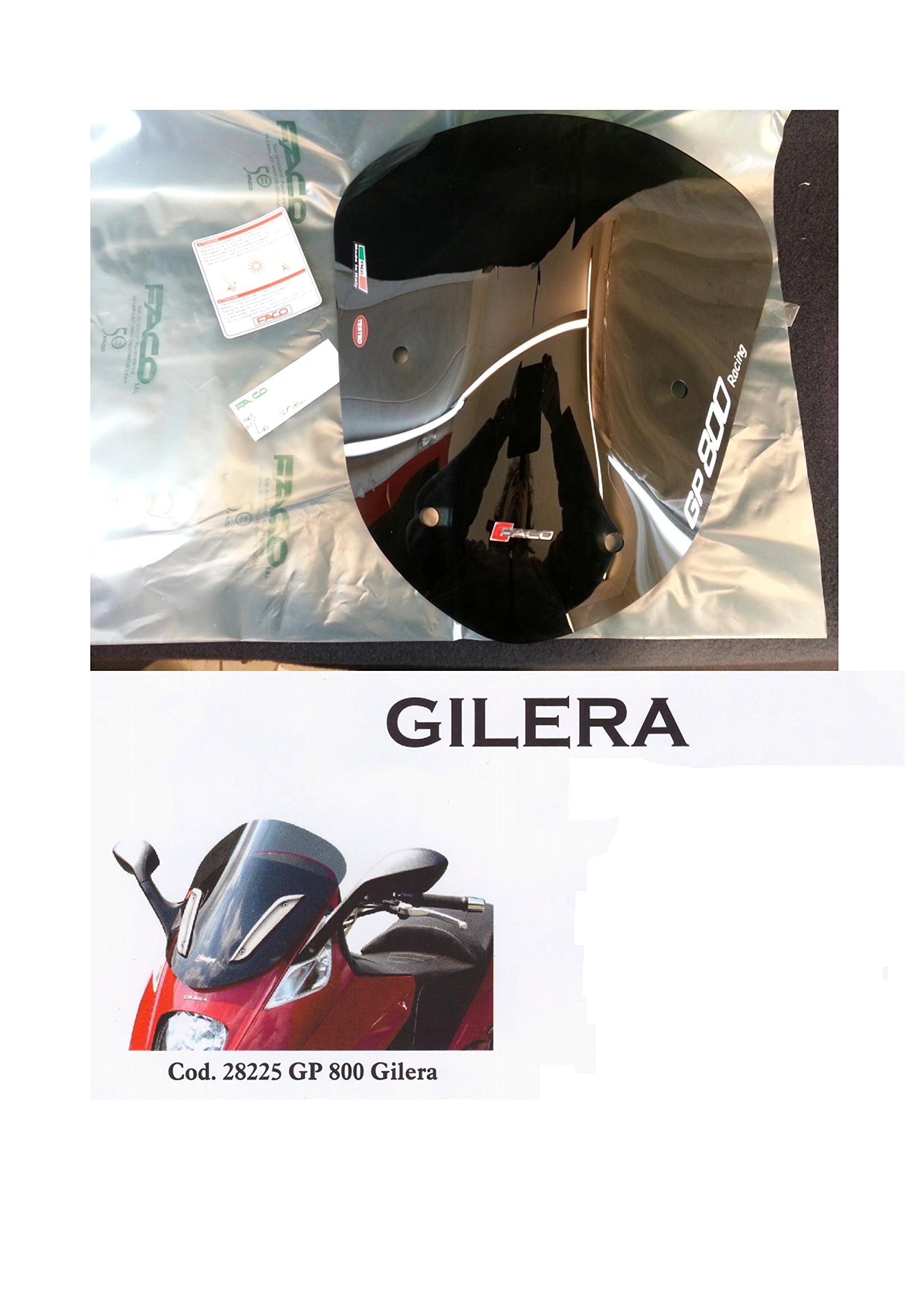 CUPOLINO FUMÈ RACING GILERA GP 800 cod.28225