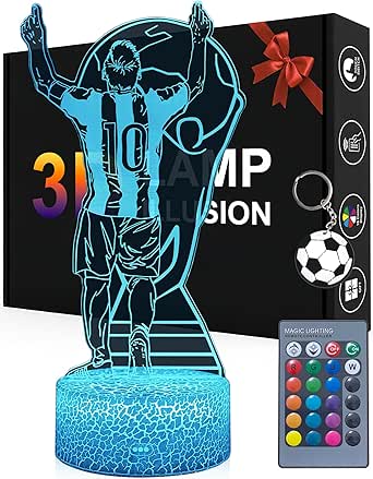 Magiclux Argentinië Voetballer #10 Nachtlampje voor Jongens, 16 Kleur Veranderende Dimbaar met Magiclux Argentinië Voetballer #10 Nachtlampje voor Jongens, 16 Kleur Veranderende Dimbaar met