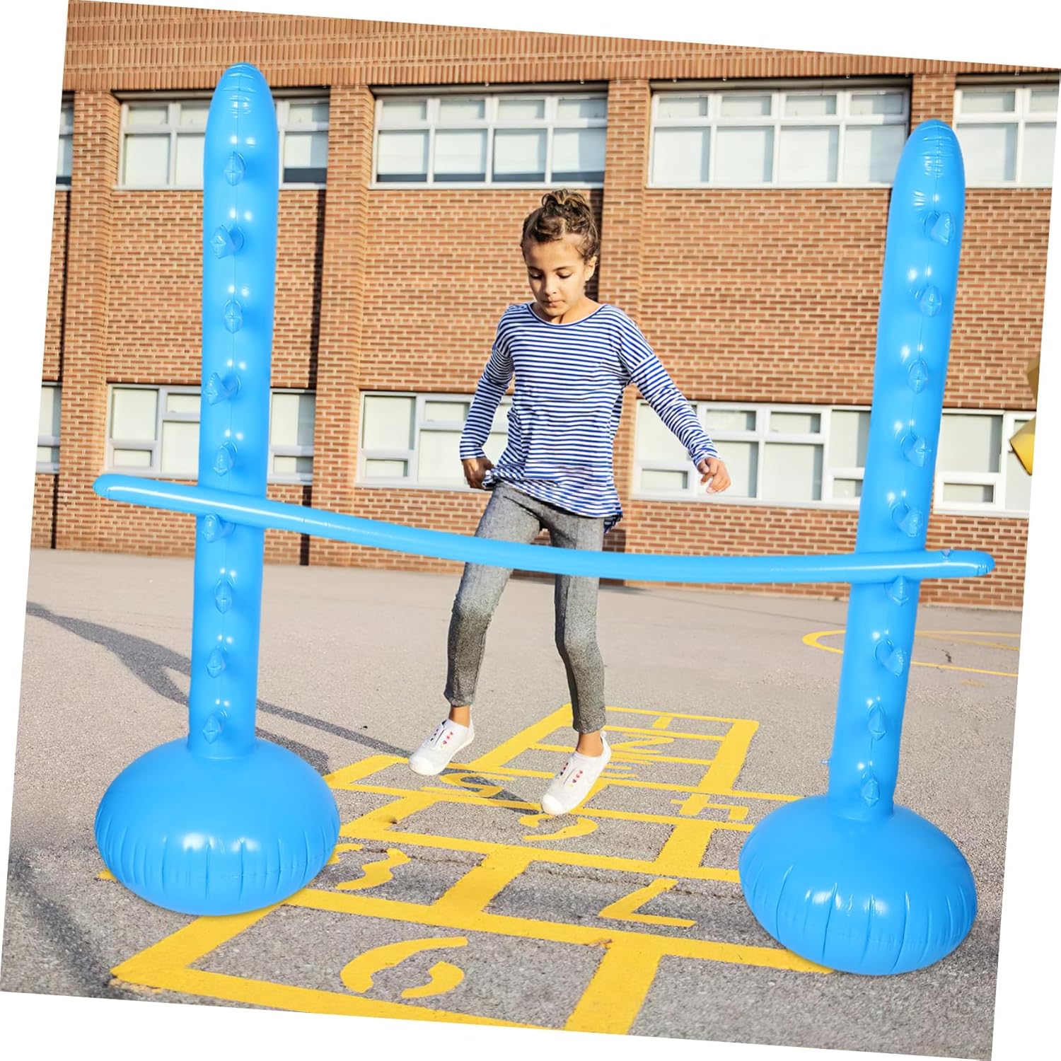Inflatable Stick for Boy Girl and Indoor Jumping Game Promotes Physical Activity Develops Motor Skills Safe Material for and Carnival Themes