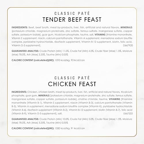 Miniatura 6 de Purina Fancy Feast Classic Collection Adult Wet Cat Food Variety Pack - 30 3 oz Cans Classic Poultry &amp; Beef, Natural Poultry &amp; Beef, Natural Seafood