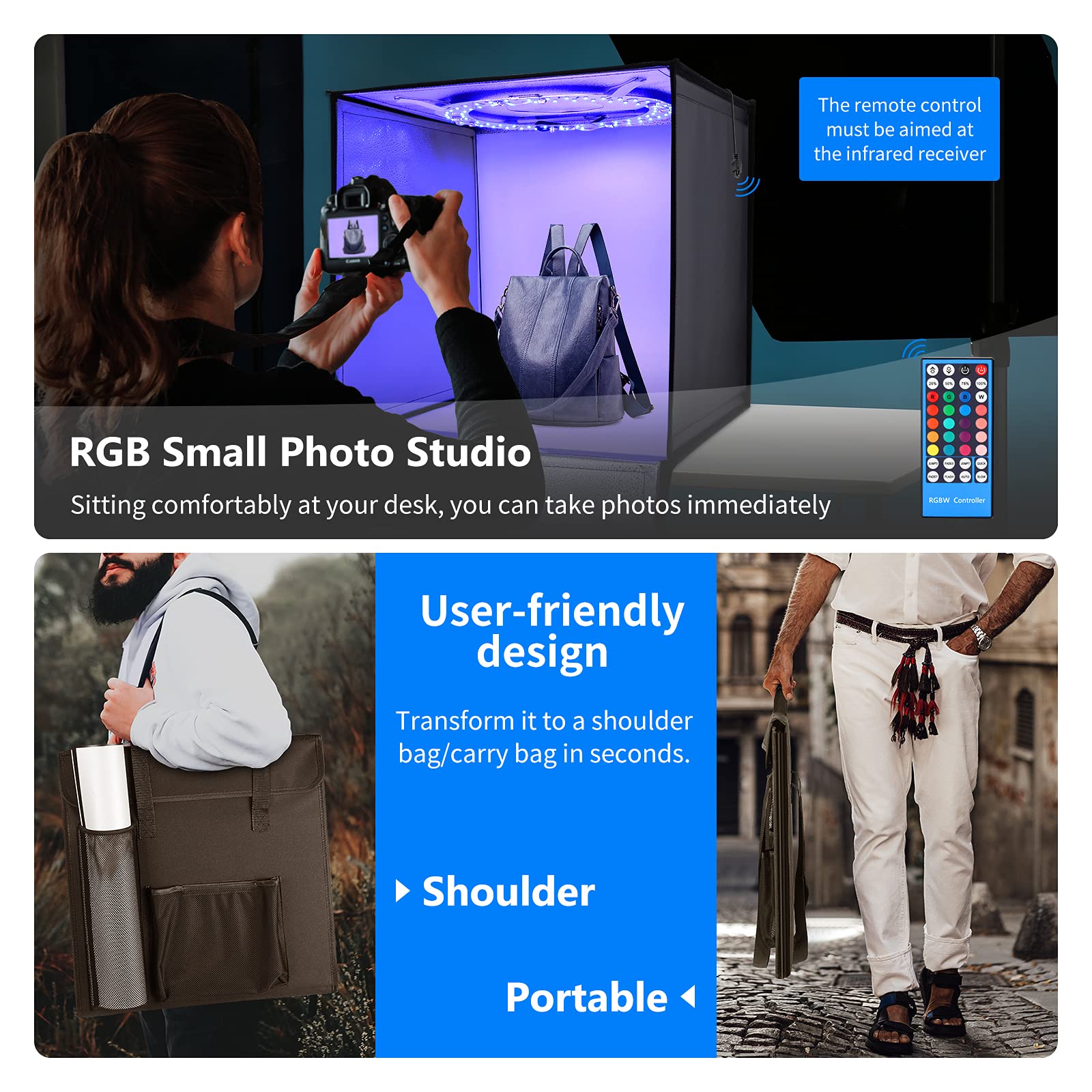 Buy Neewer Photo Studio RGB Light Box with APP Control and Infrared Remote Control, Foldable
