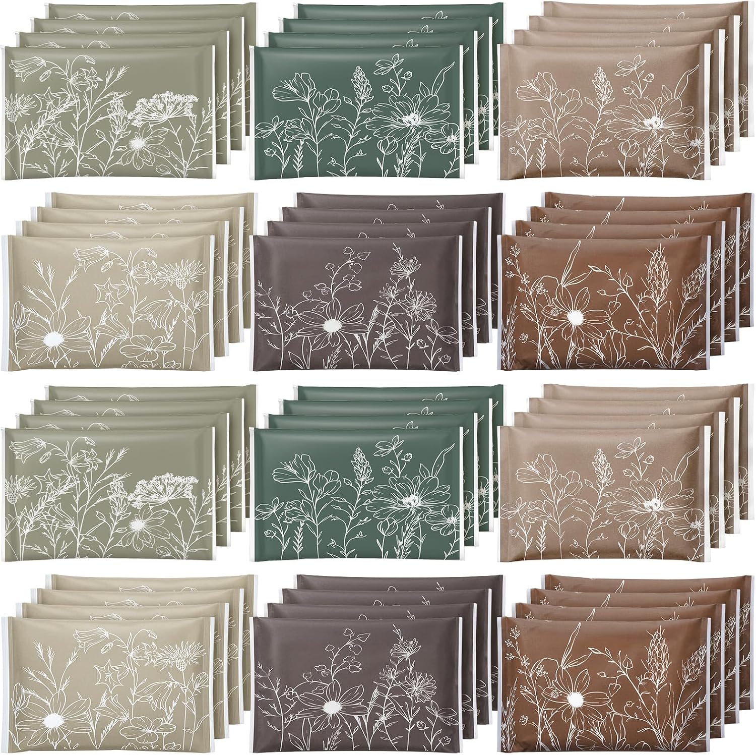 Fourluoo 100 Pcs Earth Tones Pocket Tissues Individual 3 Ply for Travel