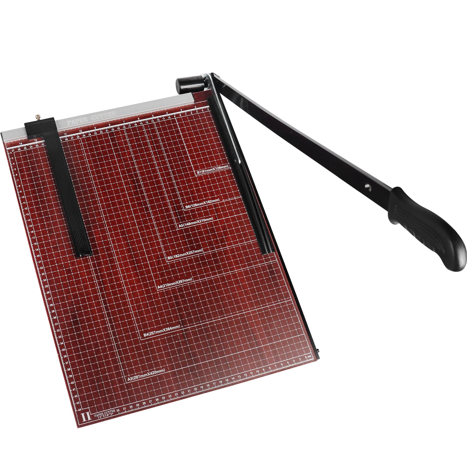 Photo 1 of A3 Paper Cutter Paper Trimmer Heavy Duty Paper Slicer with Safety Guard and Blade Lock 18" Cut Length. Guillotine for Cardstock Metal Base Wide Use for Office, School, Home(Red) Red-18"