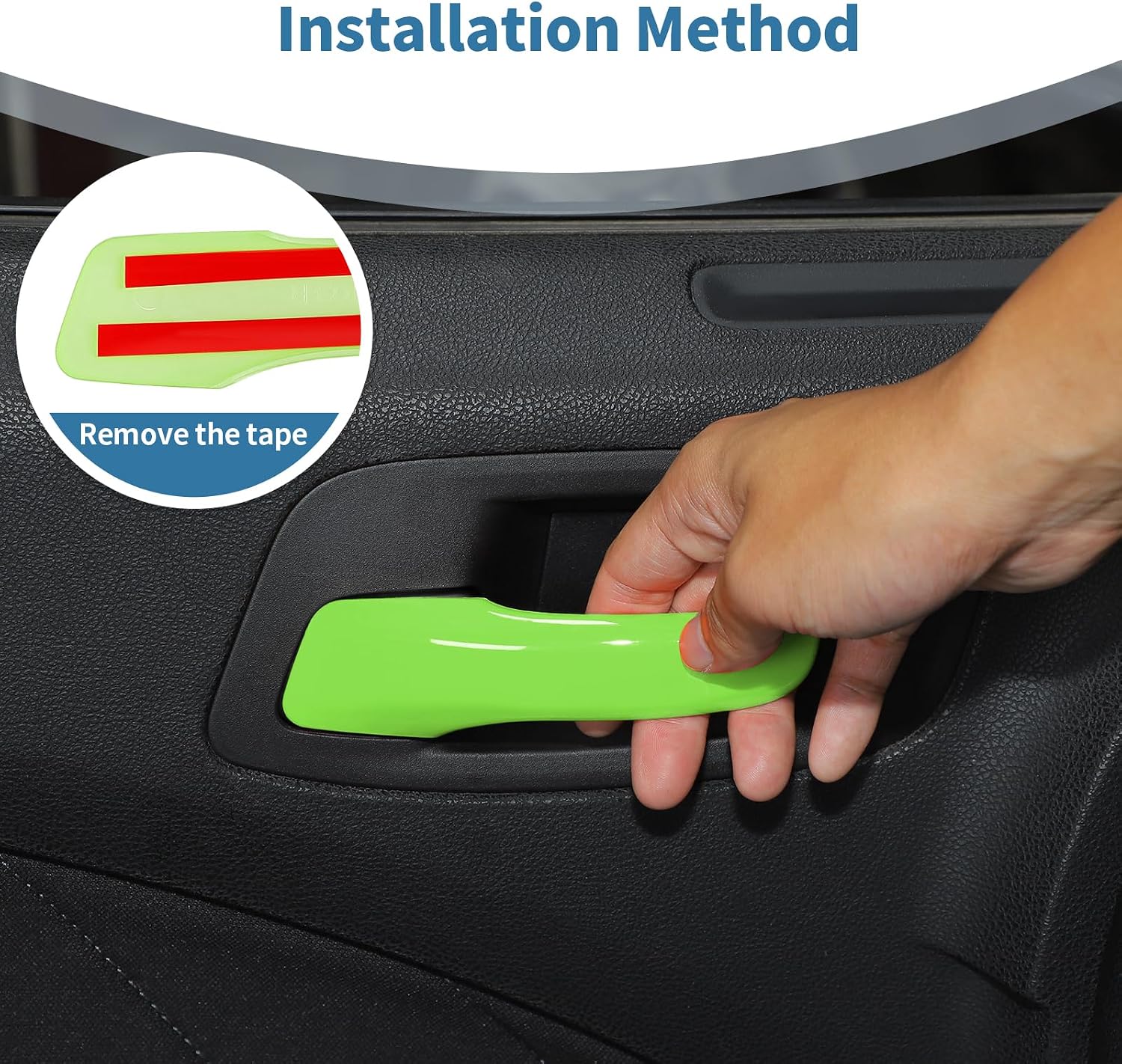 for Charger Inner Door Handle Trim Fit for Dodge Charger/Chrysler 300C 2011-2023 Green Interior Accessories 4pcs