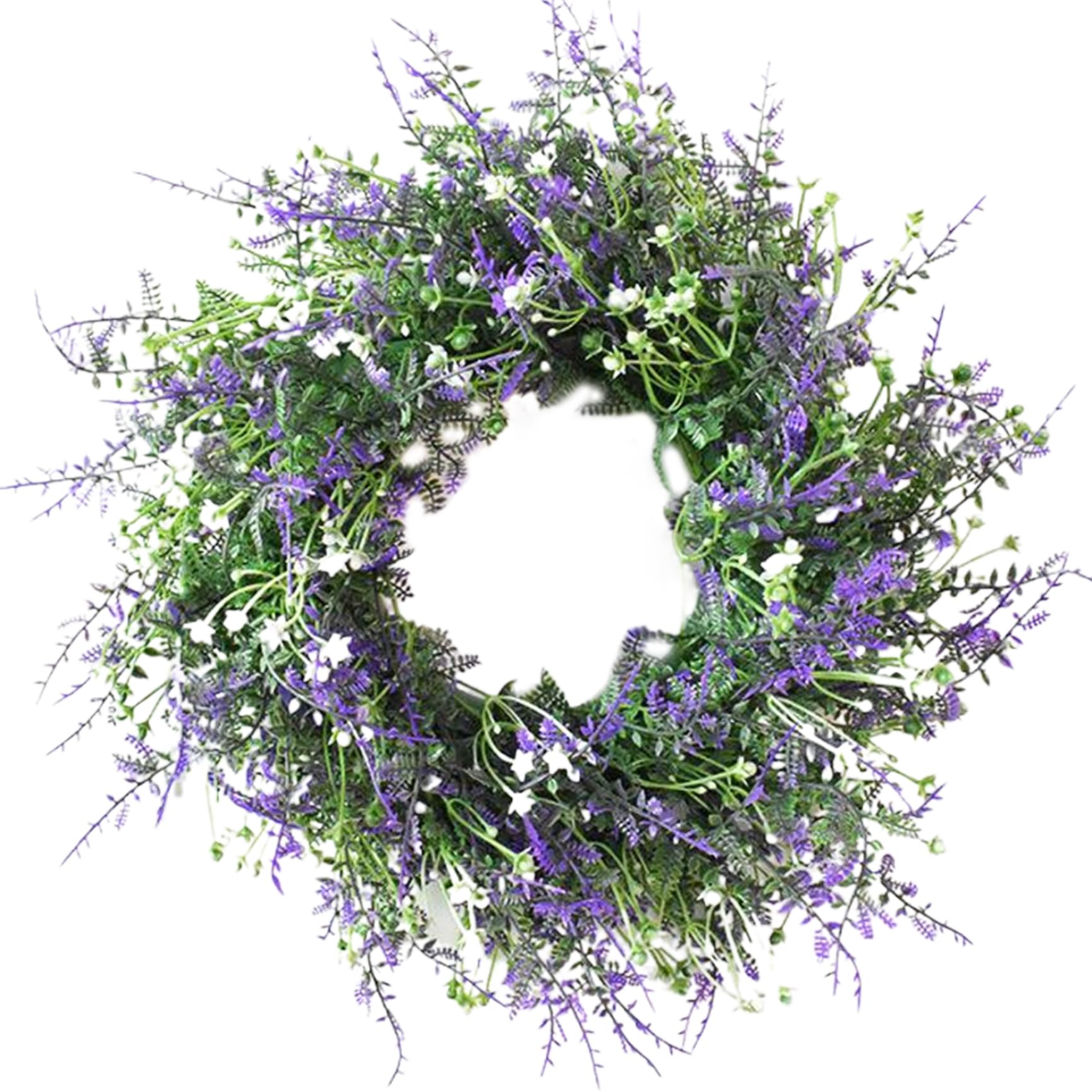 Couronne de lavande à faible entretien couronne violette avec feuilles vertes