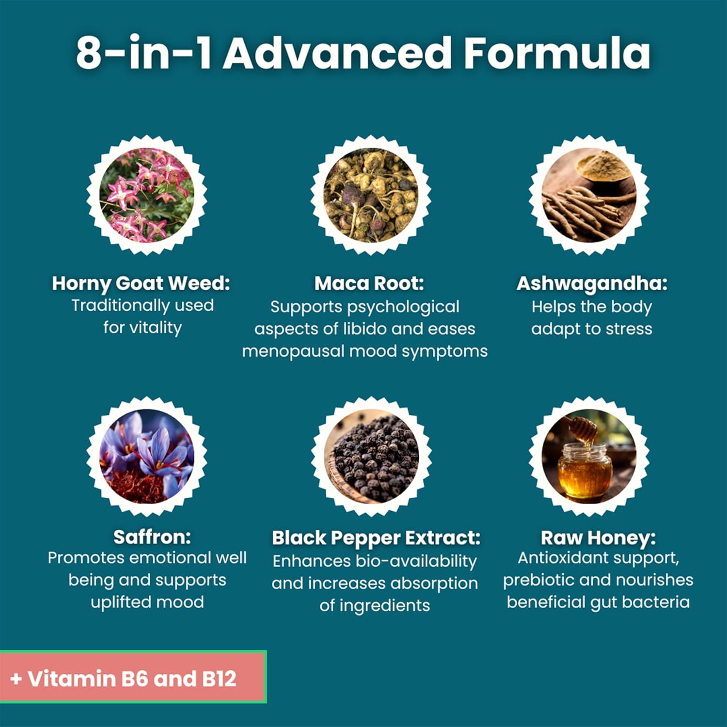 Libido Support for Women | Fireflower Glow Mood and Libido Gummies | Now with 10x HornyGoatWeed Women, Maca Root, Ashwagandha, Organic Saffron Extract, Vitamin B6, B12 Supplement