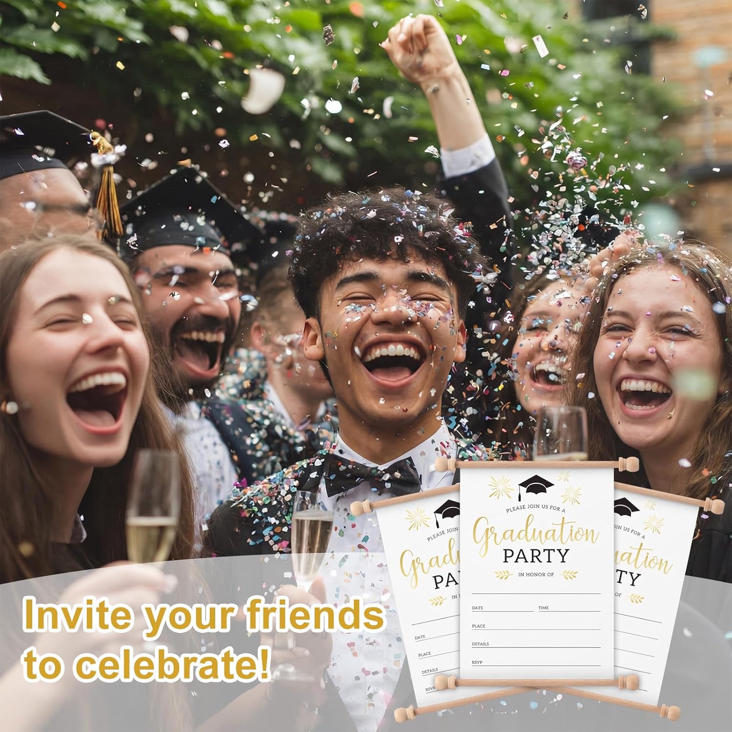 12 Set Class of 2026 Graduation Party Invitations Scroll Invitations for Graduation Party Announcement Scroll Card of 2026 for High School College