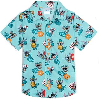Disney Hawaiian Button Down Dress Shirt Toddler to Big Kid Sizes (2T - 18-20)