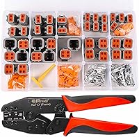 Vista 10 de JRready DT Kit de conectores Deutsch, conectores impermeables IP68 de 2, 3, 4, 6, 8 y 12 pines, herramienta de crimpado Deutsch, pines estampados