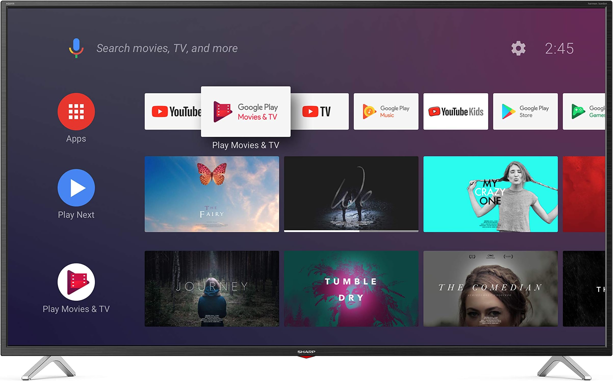 SHARP Android TV 55BL3EA 139 cm (55 Zoll) Fernseher (4K Ultra HD LED