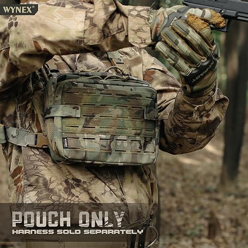 Miniatura 10 de WYNEX - bolsa táctica Molle organizadora de diseño de corte láser, bolsas de utilidad Molle, accesorio militar, médico, EMT, organizador con