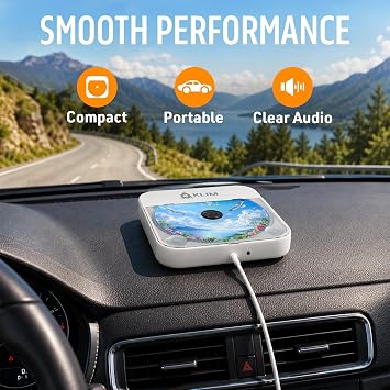 Car CD Player, Portable External Disc Drive, USB, AUX, Anti-Skip