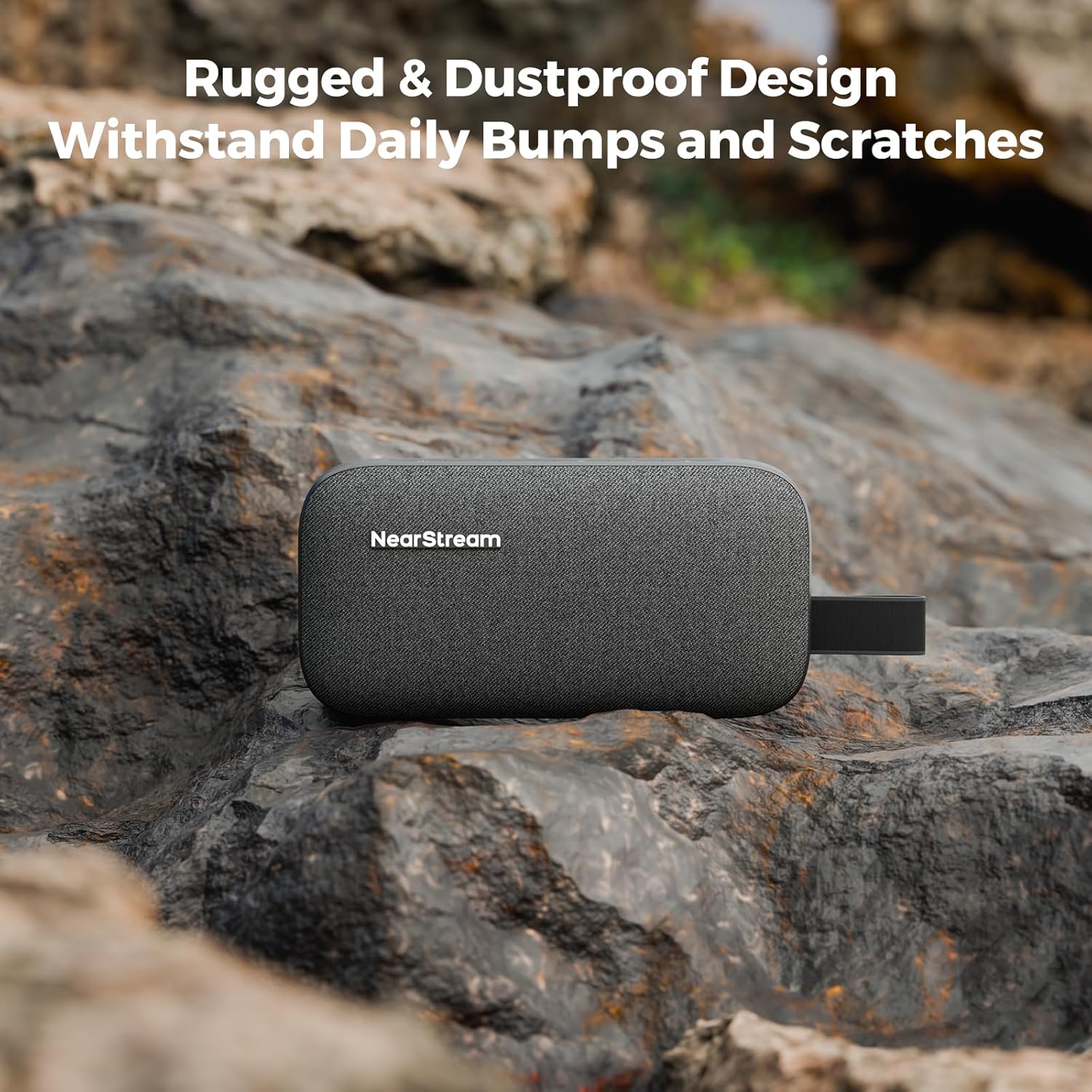 NearStream Portable Bluetooth Speaker, Wireless Speaker with High Fidelity Sound, 15H Playtime, Portable Speaker with Microphone, Party Speaker for Multiple Speaker Pairing, for Outdoor, Home, Office