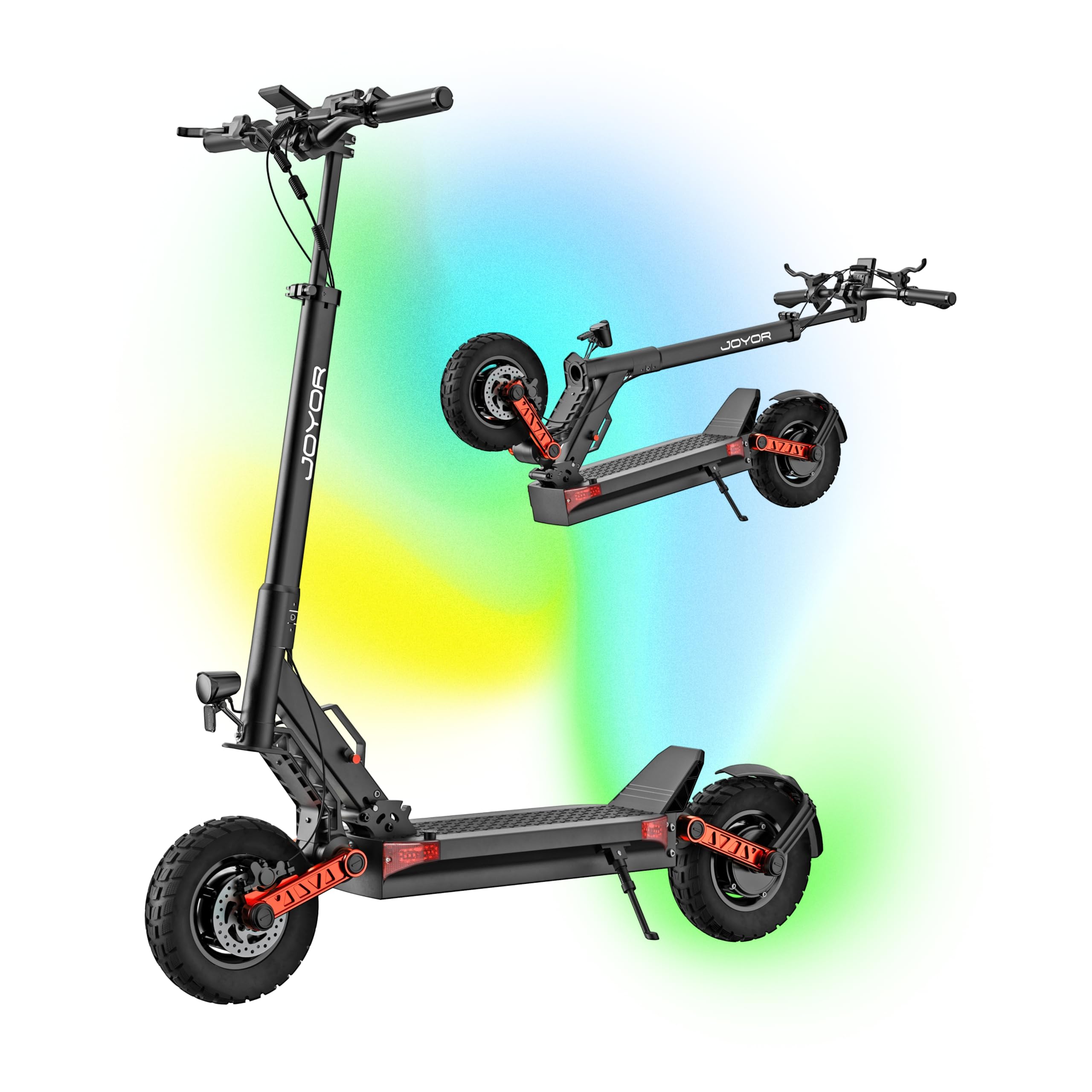 Patinete eléctrico Todoterreno Profesional para Adultos JOYOR Serie S Batería 48 V 13 Ah/60 V 18 Ah Motor 600 W/1000 W*2 Autonomía 50 KM/70 KM Luces de Giro