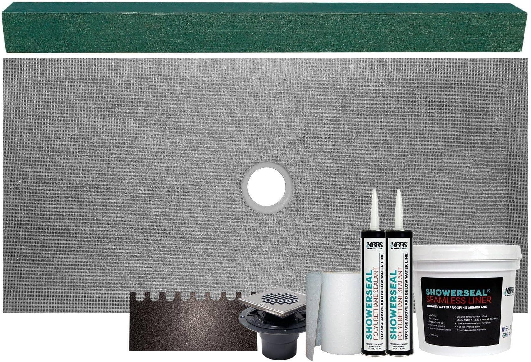 Cut-to-Fit 36" X 60" (Center Drain) Tile Shower Base Kit