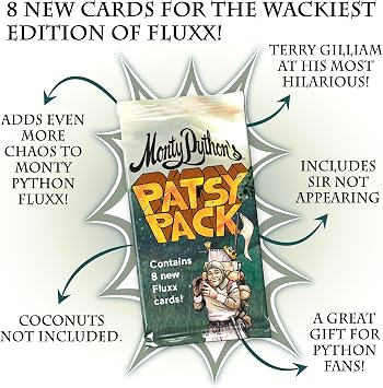 Looney Labs Monty Python's Patsy Pack Expansion for Fluxx Hilarious Monty Python-Themed Card Game Expansion Fun for Ages 13+, Requires Monty Python Fluxx Base Game