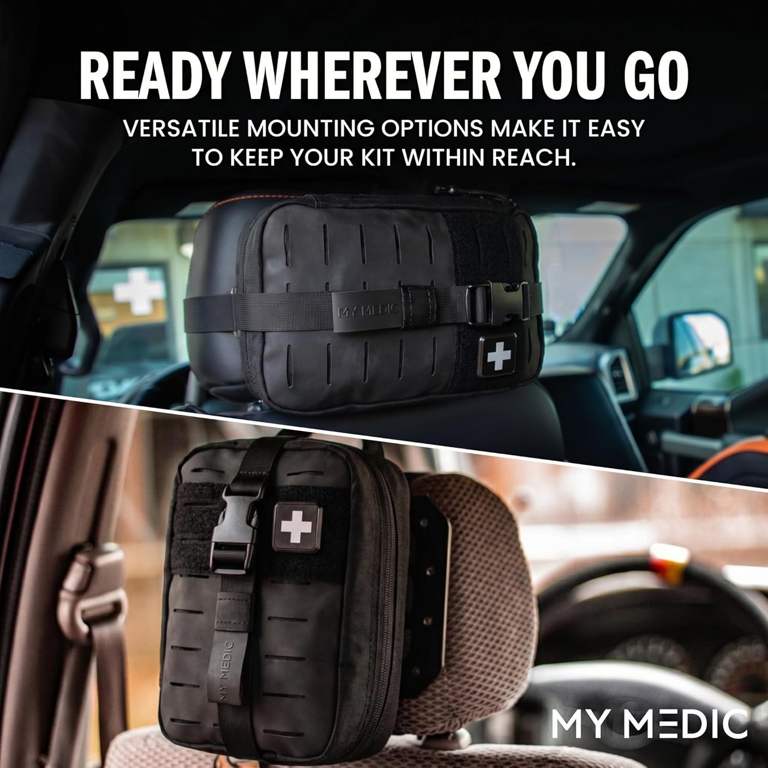 MY MEDIC MyFAK PRO Tactical IFAK Trauma Kit & First Aid Kit with Tourniquet - HSA FSA Items - Built in USA - Combat Medical Supplies, Trauma Pack & Molle Bag for Car, Truck, Vehicle, Boat & EDC, Black