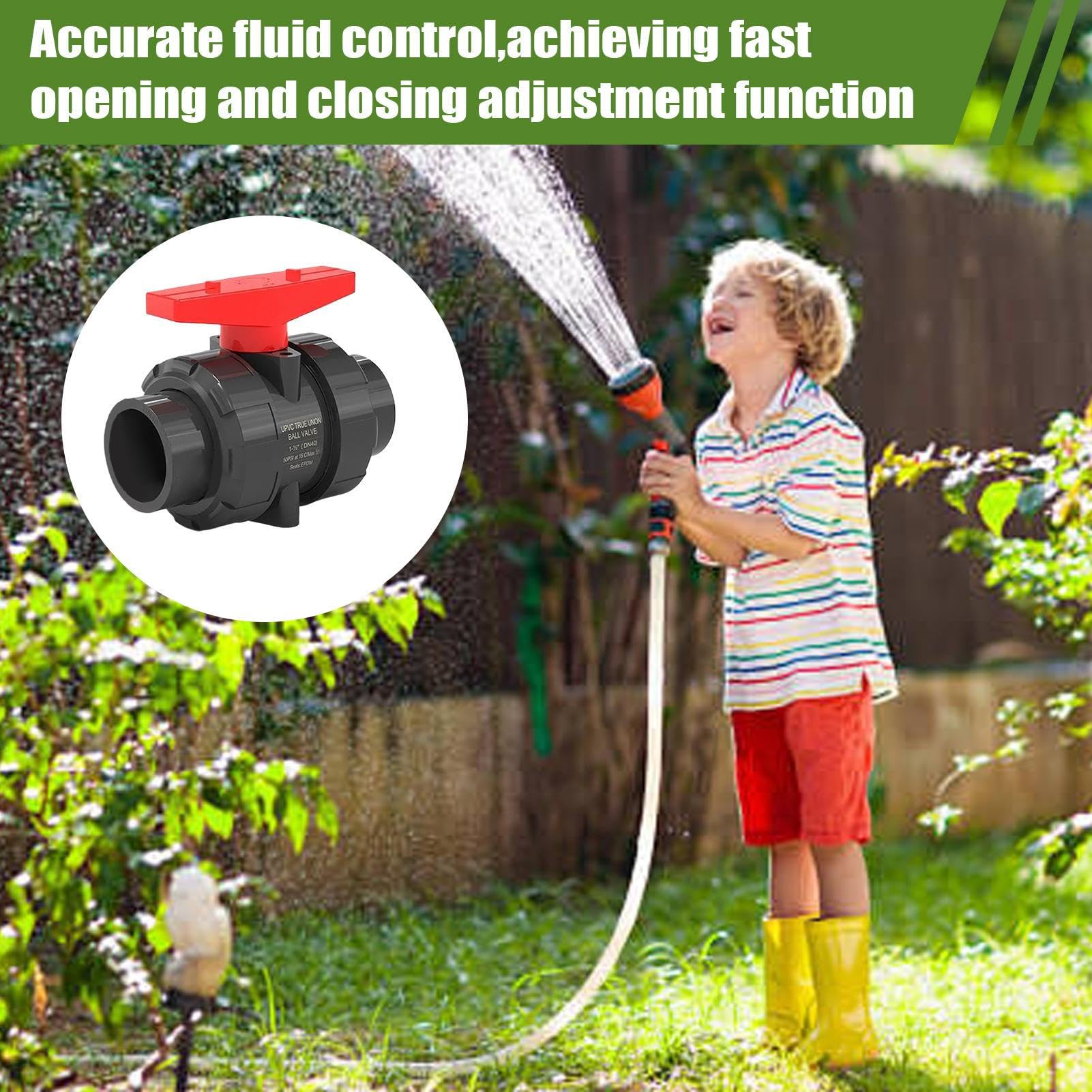 Válvula De Bola Conectores, Accesorios Tuberías y Conexión Hídrica | Válvula Corte Servicio Pesado Conexión Tubería, Accesorios, Piezas Para Riego De Jardín, Industrial, Jardín, Piscina,