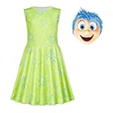 Girls Joy Costume Dress with Mask Movie Outfits Dress Up Halloween Party