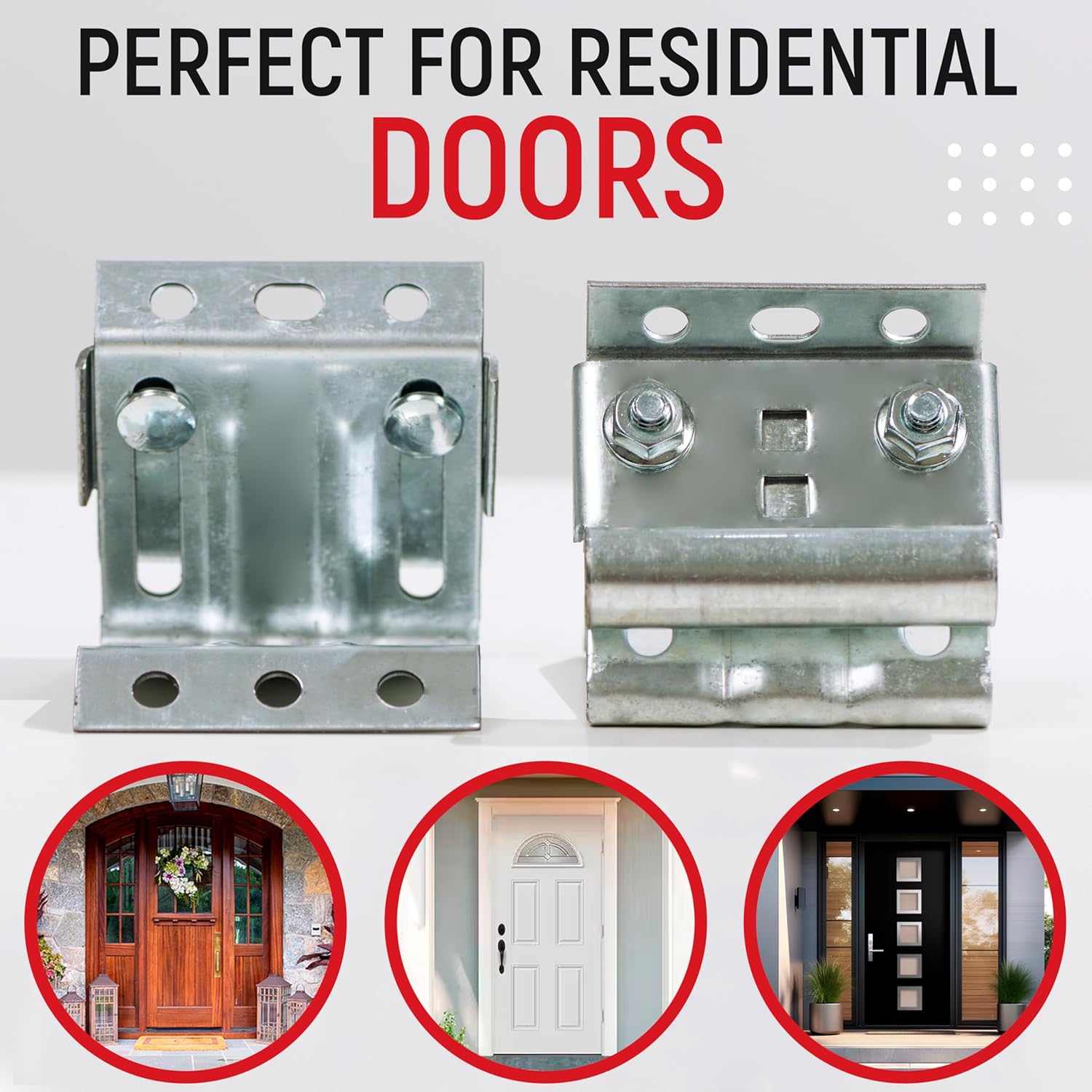 Garage Door Adjustable Top Bracket (2 Pack), Galvanized Steel Replace Bracket, Garage Door Parts