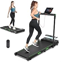 THERUN Laufband für Zuhause Klappbar mit Steigung, 3 in 1 Walking Pad mit 3 Neigungsstufen, 2.5PS Schreibtisch Laufband Schreibtisch mit Doppellagige Gehband für dreifachem Knieschutz