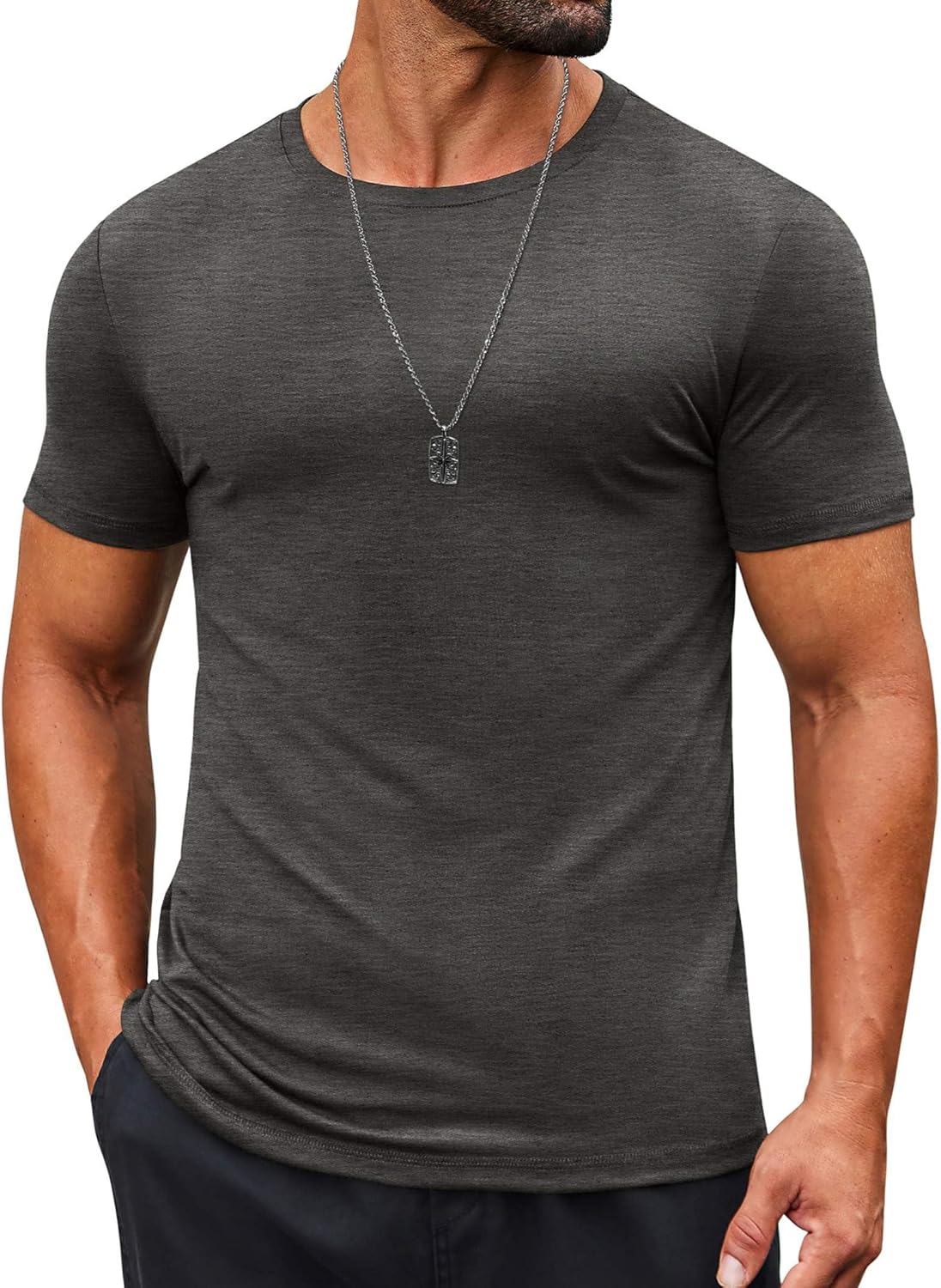 COOFANDY Men's T Shirt Short Sleeve Crew Neck T-Shirts Casual Summer Classic Basic Tees