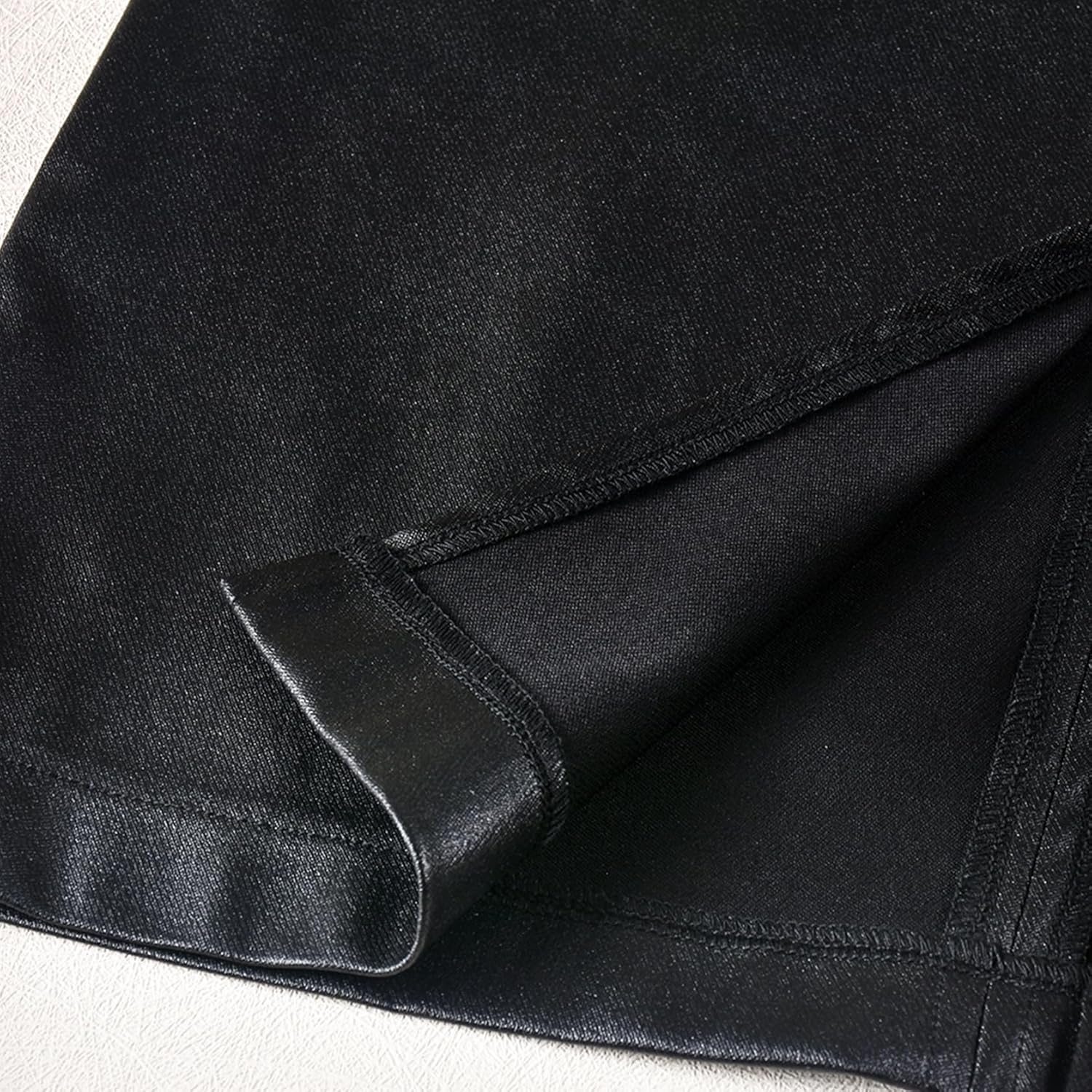 Long Skirts for Women Trendy High Waisted A Line Business Casual Leather Maxi Skirt with Slit Dressy - Image 4