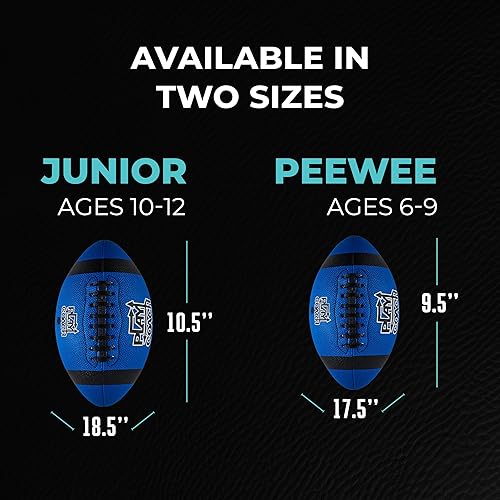 Miniatura 5 de Fútbol Juvenil en Tallas Junior y Peewee con 10 Rutas Básicas de Pase para Niños de 6 a 12 años - Aprobado por Drew Brees, Fútbol de Cuero para