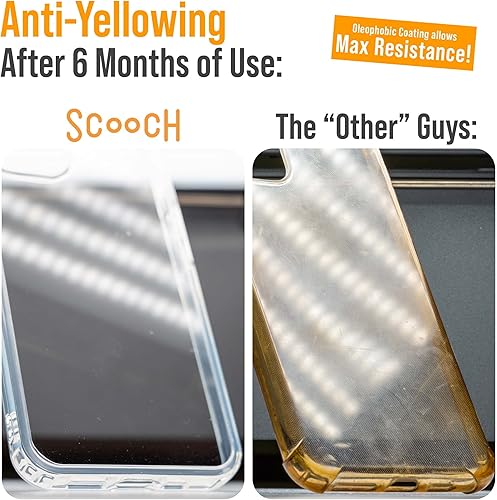 Miniatura 6 de Scooch Funda transparente para iPhone 13 Pro CrystalCase viene con protector de pantalla y cobertura de dispositivo de $100, no amarillea,