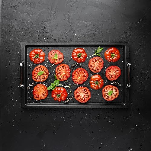 Miniatura 5 de AMT Gastroguss The "WorldS ." Placa profesional para parrilla (20.9 x 13.0 in, 0.8 in de profundidad, asas de acero inoxidable, aluminio fundido a