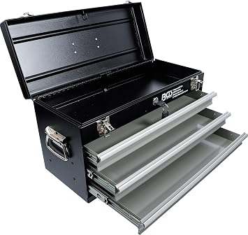 BGS 3312 Tool Box with 3 Drawers of Metal, Silver/Black