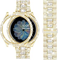 Vista 13 de SUPOIX - Correa con estuche compatible para Samsung Galaxy Watch 8/7/6 de 40 mm y 44 mm, correa de repuesto con brillo para mujer de 20 mm