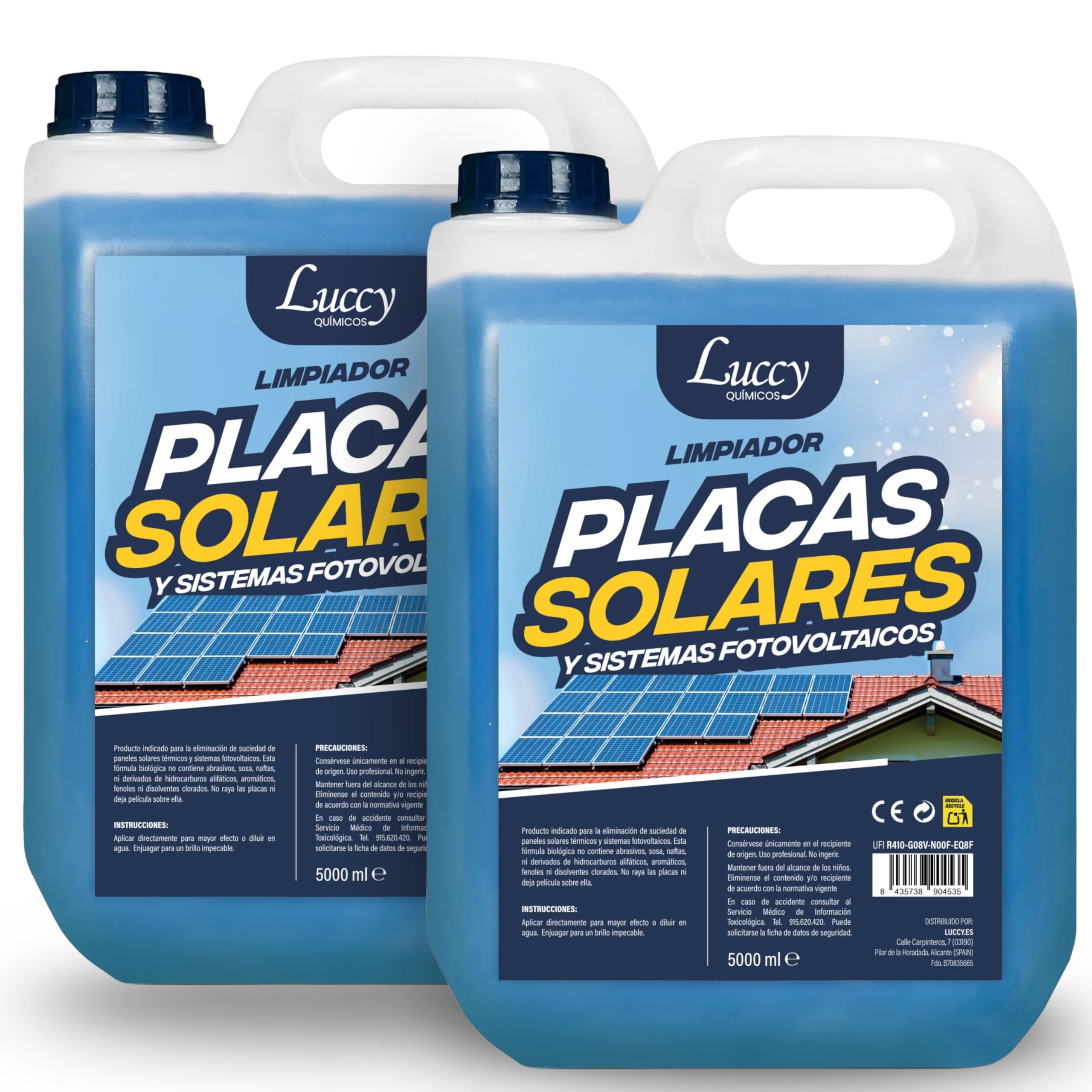 LUCCY Detergente per Pannelli Solari e Fotovoltaici 10 Litri
