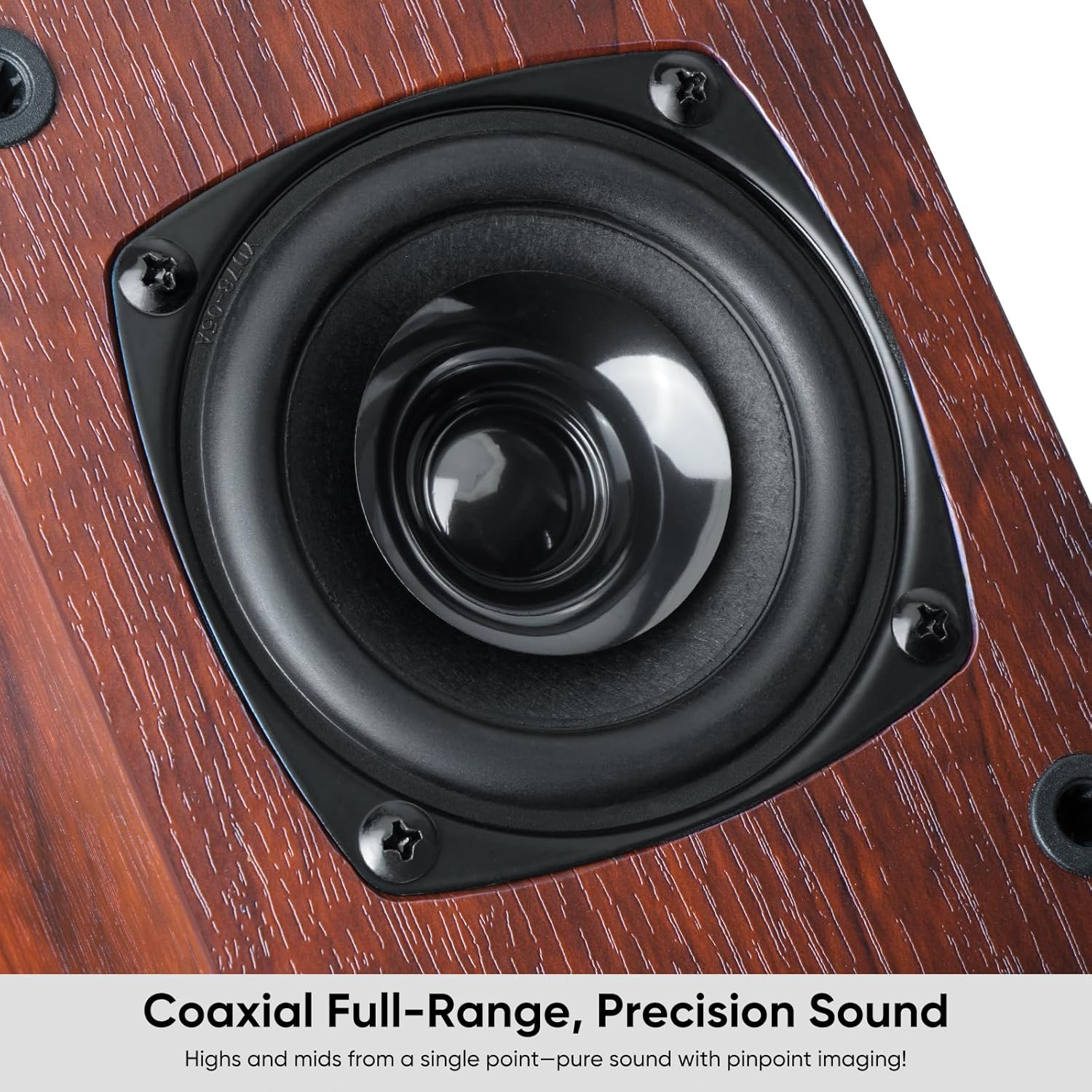 Saiyin Powered Speakers for Vinyl Record Player, Bluetooth Turntable Speakers with 45 RPM Adapter and AUX Input