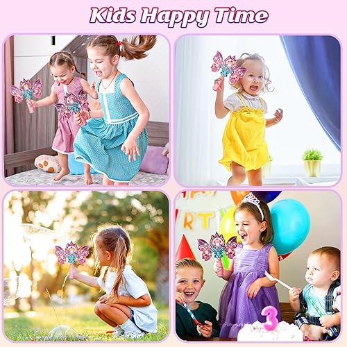 Miniatura 4 de EZVYAO Varitas mágicas iluminadas para niños, varita de juguete intermitente de princesa con sonido, recuerdos de fiesta de cumpleaños, accesorios