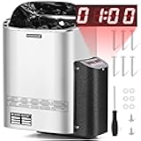 Mxmoonant Sauna Heater, 9KW 220V Electric Sauna Heaters Digital Control Sauna Stove Dry Steam Sauna Bath for Home Hotel Spa Max. 425 Cu.ft with Sauna Hygrothermograph