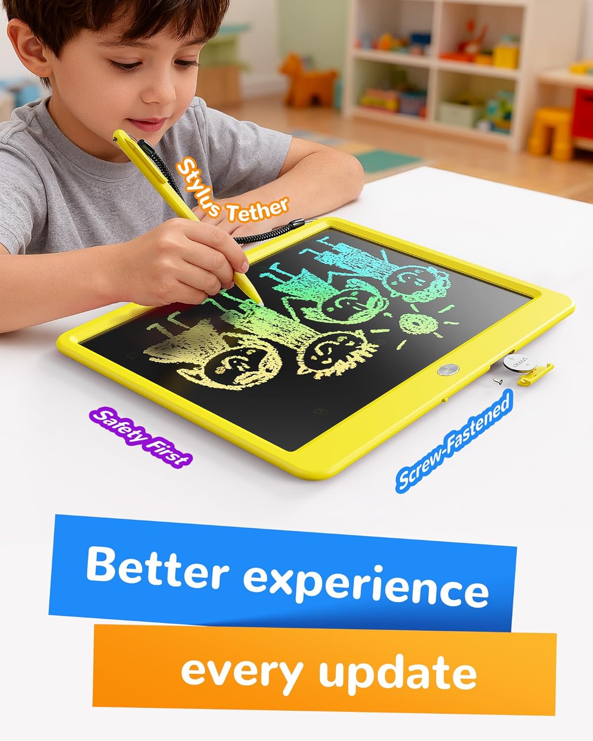 LCD Writing Tablet, 10 Inch Colorful Doodle Board Ding Tablet,