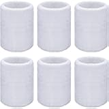 Willbond Wrist Sweatbands, Sports Sweatbands for Competition, Sweat Absorbent, for Basketball, Tennis, Football, Running and Work (Pack of 6)