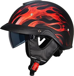 VCOROS Half Helmets Motorcycle VF08 Half Face Helmet DOT Certified
