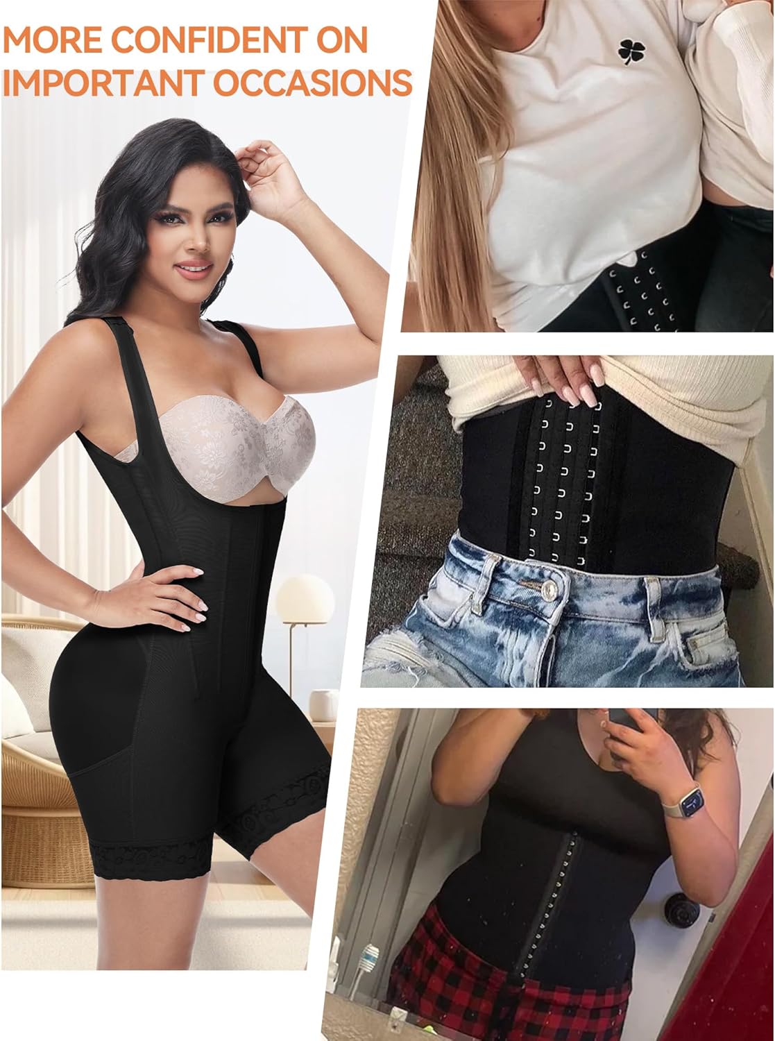 SHAPSHE Fajas Colombianas Moldeadoras Tummy Control Shapewear for Women Tummy Tuck Compression Garment with Steel Bones - Image 6