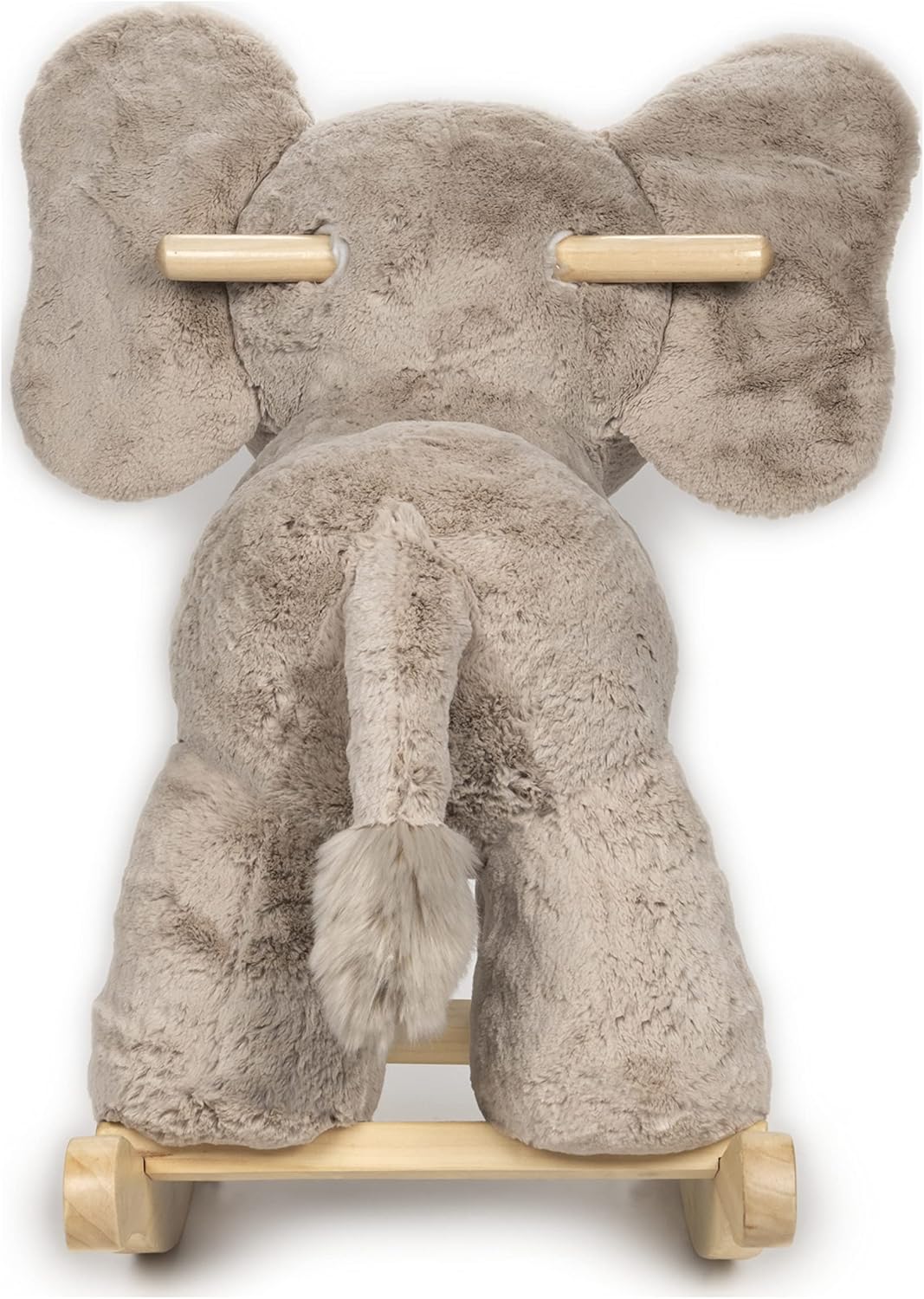 Blасk Frіdау 🔥 GUND Baby Elephant Rocker with Wooden Base Plush Stuffed Animal Nursery, Gray, 23