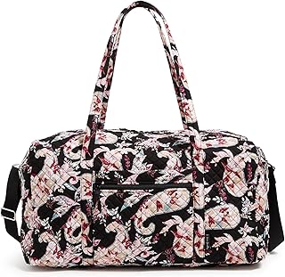 Vera Bradley Women's Cotton Large Travel Duffel Bag, Botanical Paisley, One Size