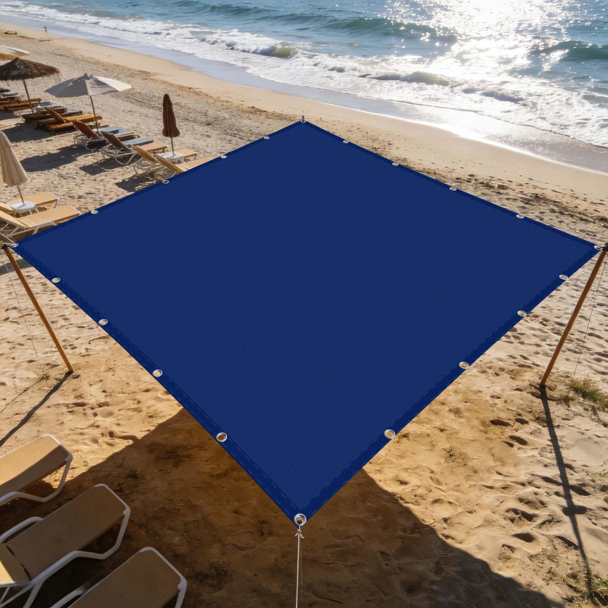 Voile d'ombrage contre le vent et la pluie bleu foncé 2x3.4m pour votre patio