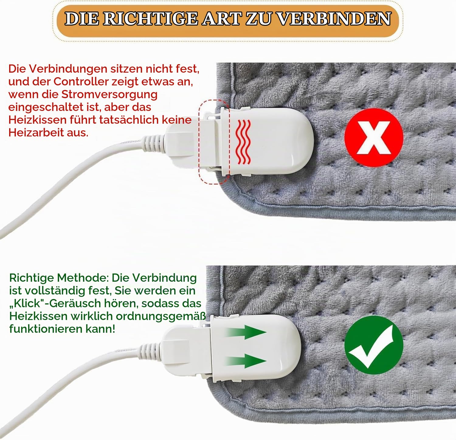 Extra Großes Heizkissen 100x50cm XXL - Elektrische Wärmematte mit 10 Temperaturstufen & Timer, Weicher Flanell für Rücken Schulter Nacken, Abschaltautomatik & Waschbar