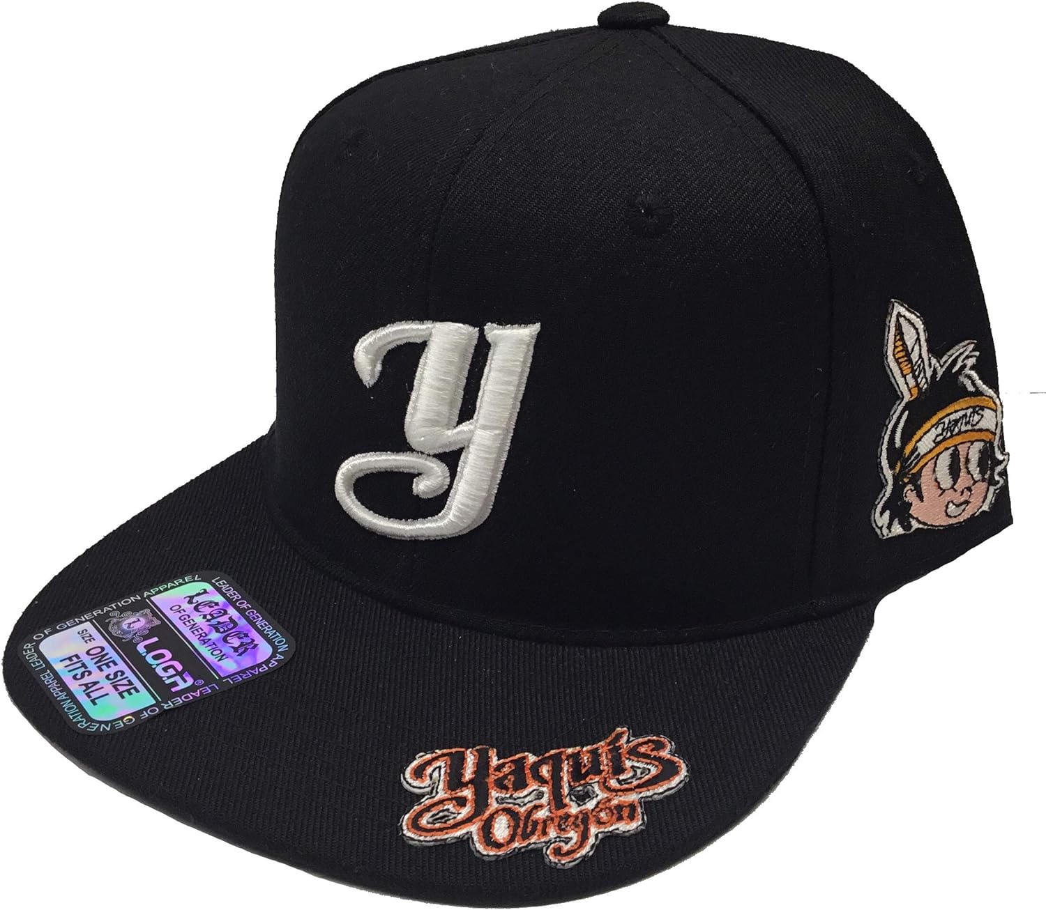 Yaquis de obregon 3 Logos hat Black Snapback